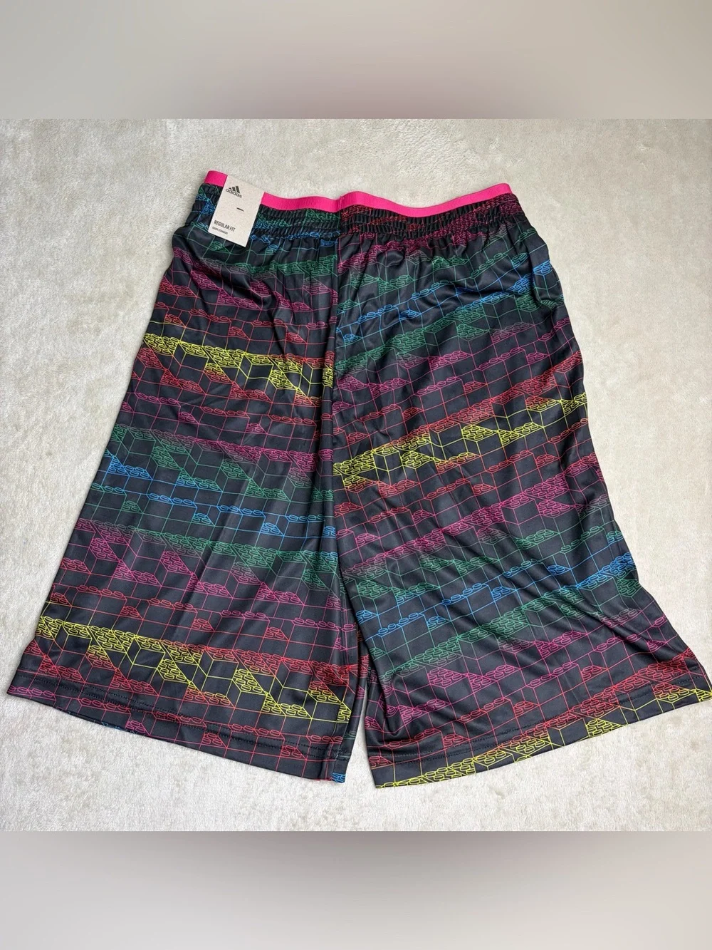 Adidas x LEGO Boys Training Shorts Size Large NWT Aeroready Graphic